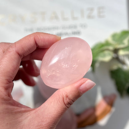 Rose Quartz Palm Stone