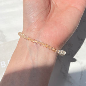 Citrine Facet Bracelet 4mm