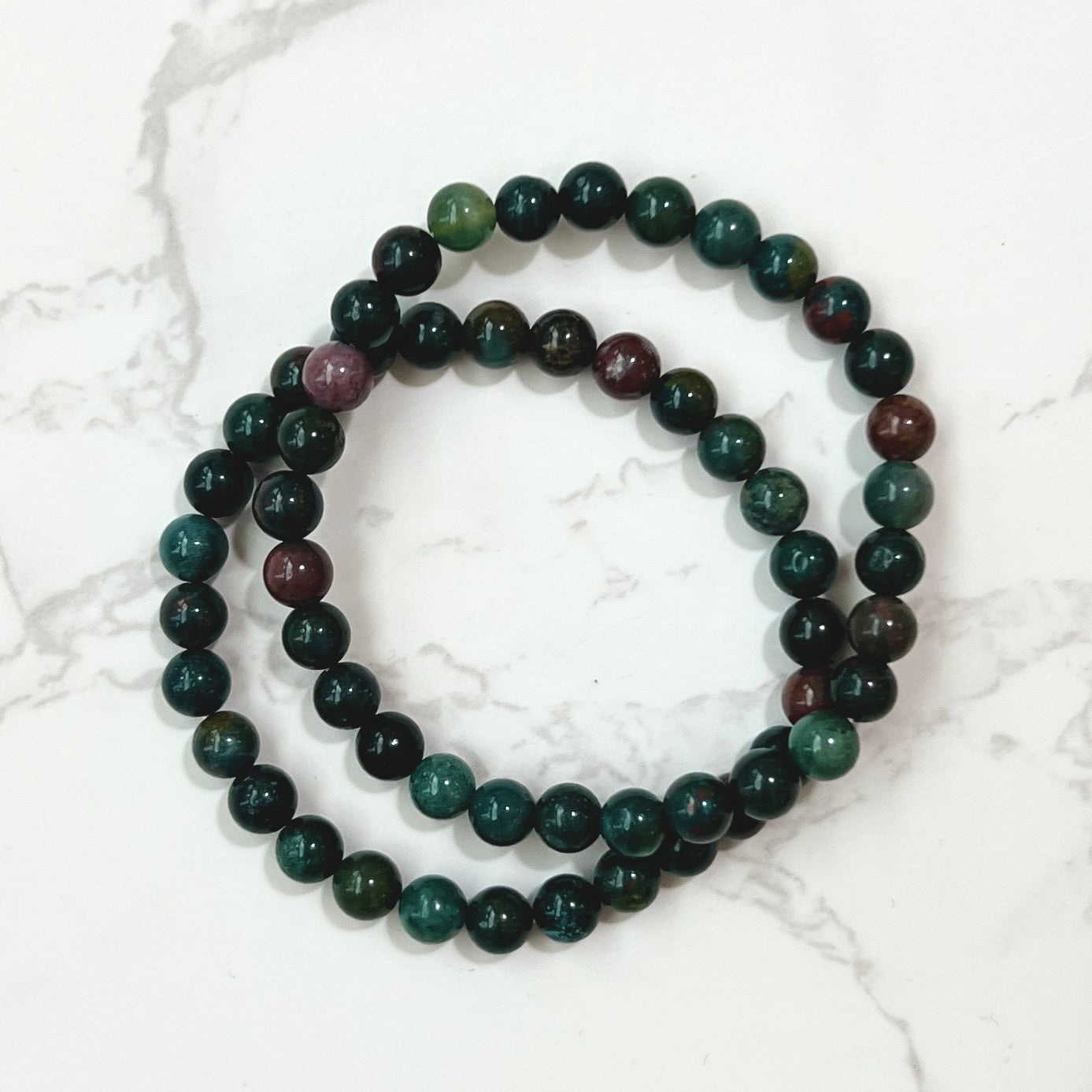 Bloodstone bracelet 6mm