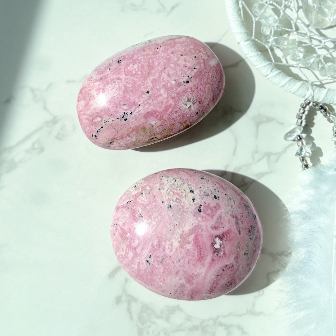 Rhodonite Palm Stone