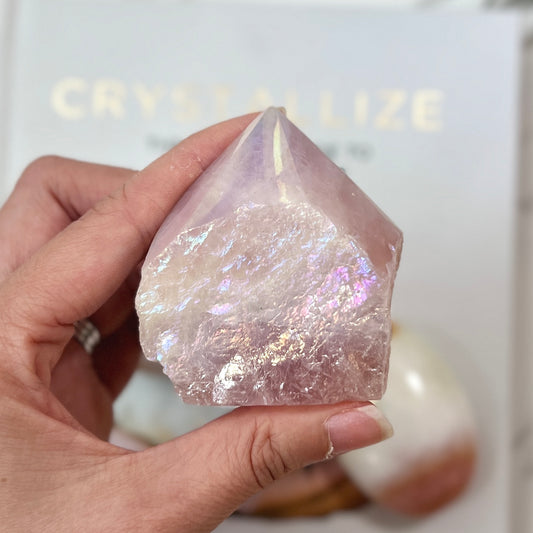 Rose Aura Semi Polished Point (AA-026)