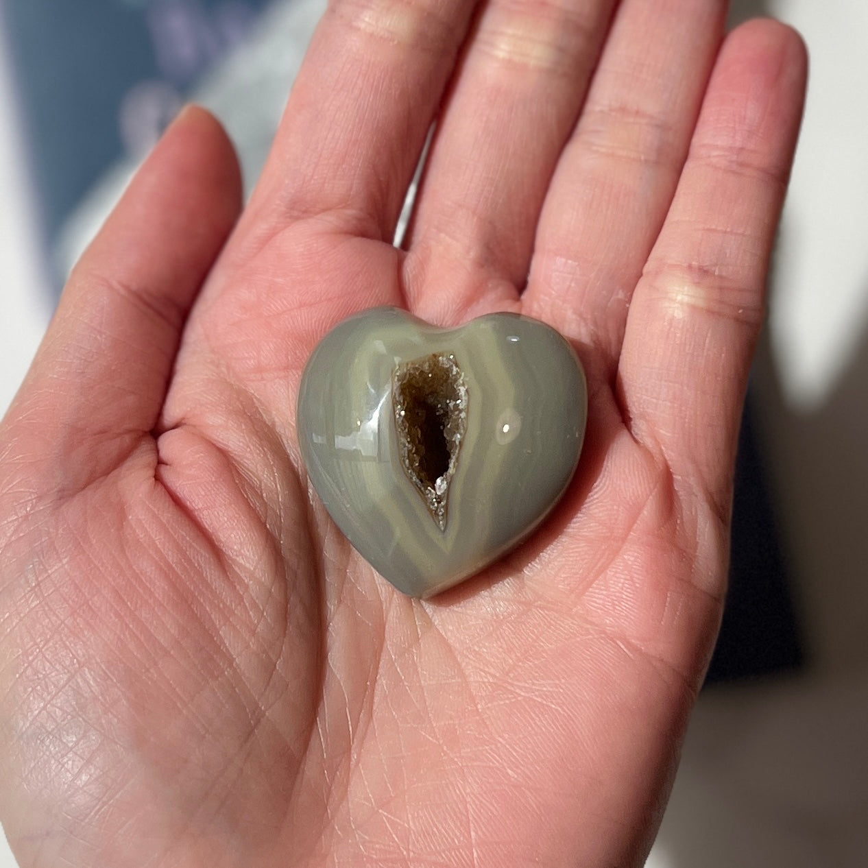 Agate Druzy Heart