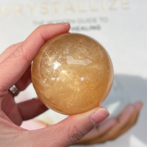 Honey Calcite Sphere (HC-001)