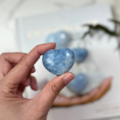 Blue Calcite Heart 3cm (BC-H02)