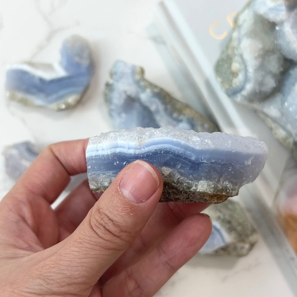 Blue Lace Agate Raw (BLA-004)