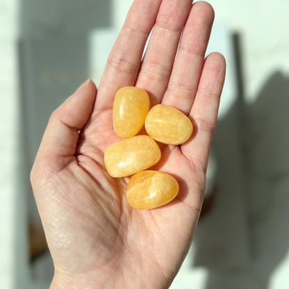 Orange Calcite Tumble stone 2-3cm