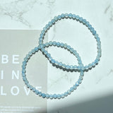 Aquamarine Facet Bracelet 4mm