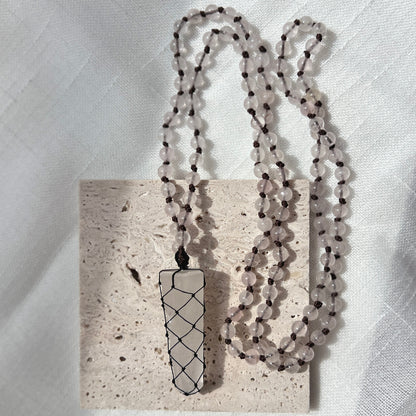 Rose Quartz Mala Necklace