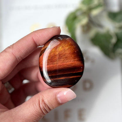 Red Tiger’s Eye Palm Stone