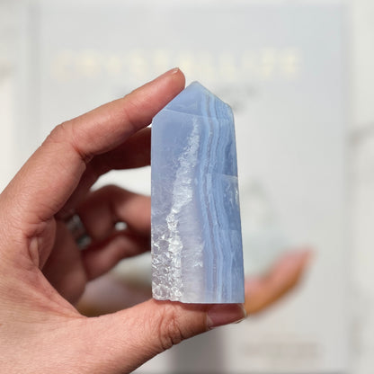 Blue Lace Agate Point 藍紋瑪瑙