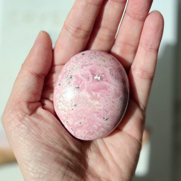 Rhodonite Palm Stone