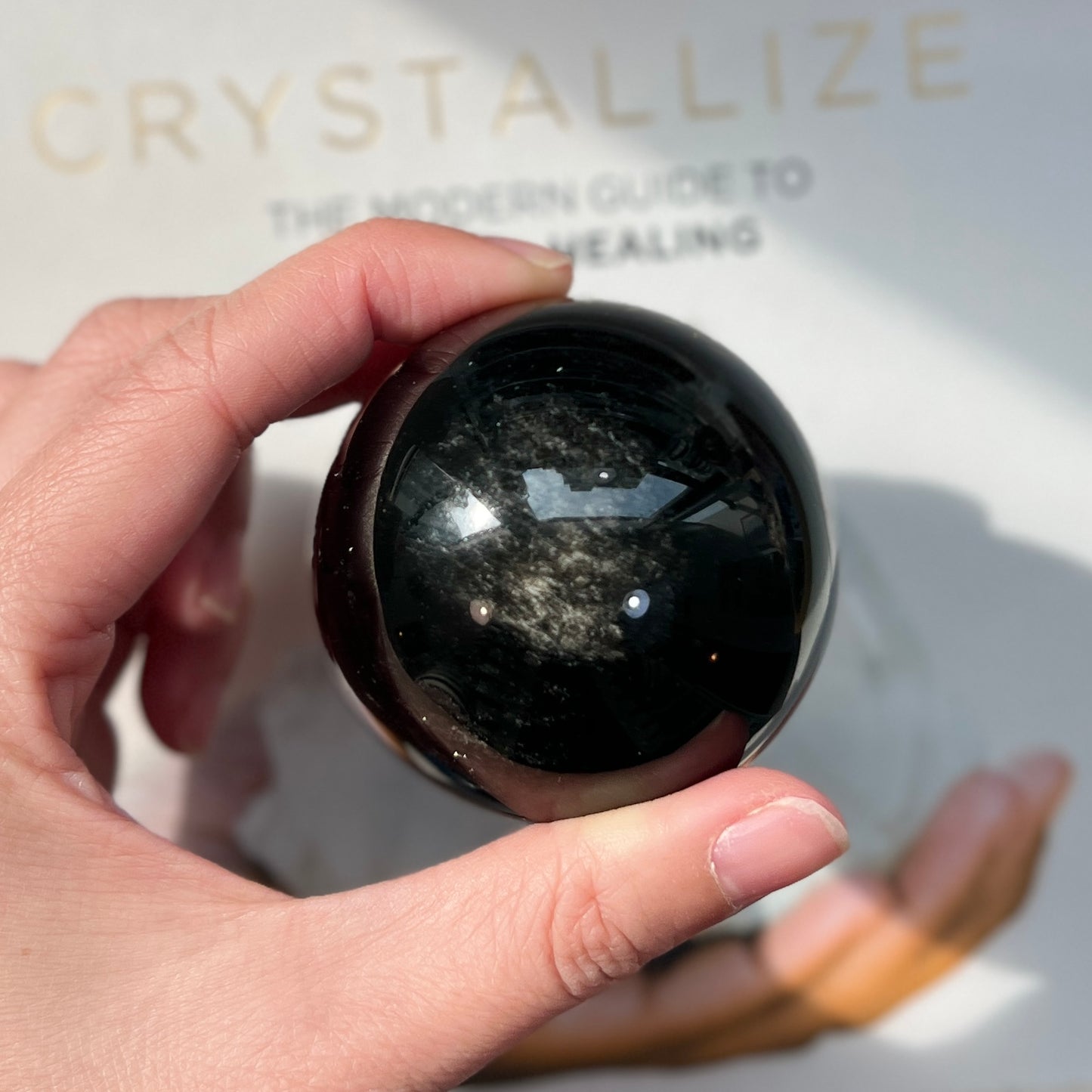 Black Obsidian sphere 5.3cm