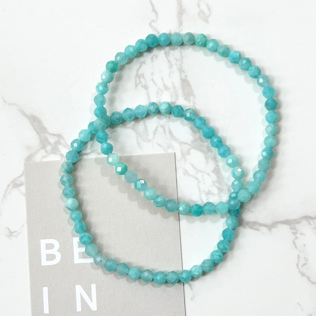 Amazonite Facet bracelet 4mm