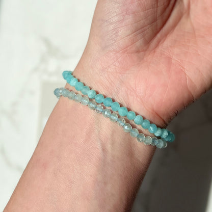 Amazonite Facet bracelet 4mm