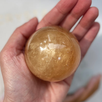 Honey Calcite Sphere (HC-001)