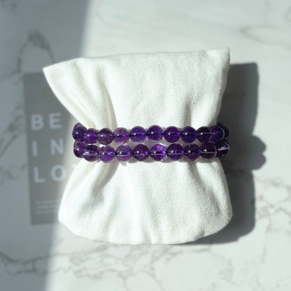 Amethyst Bracelet 9mm