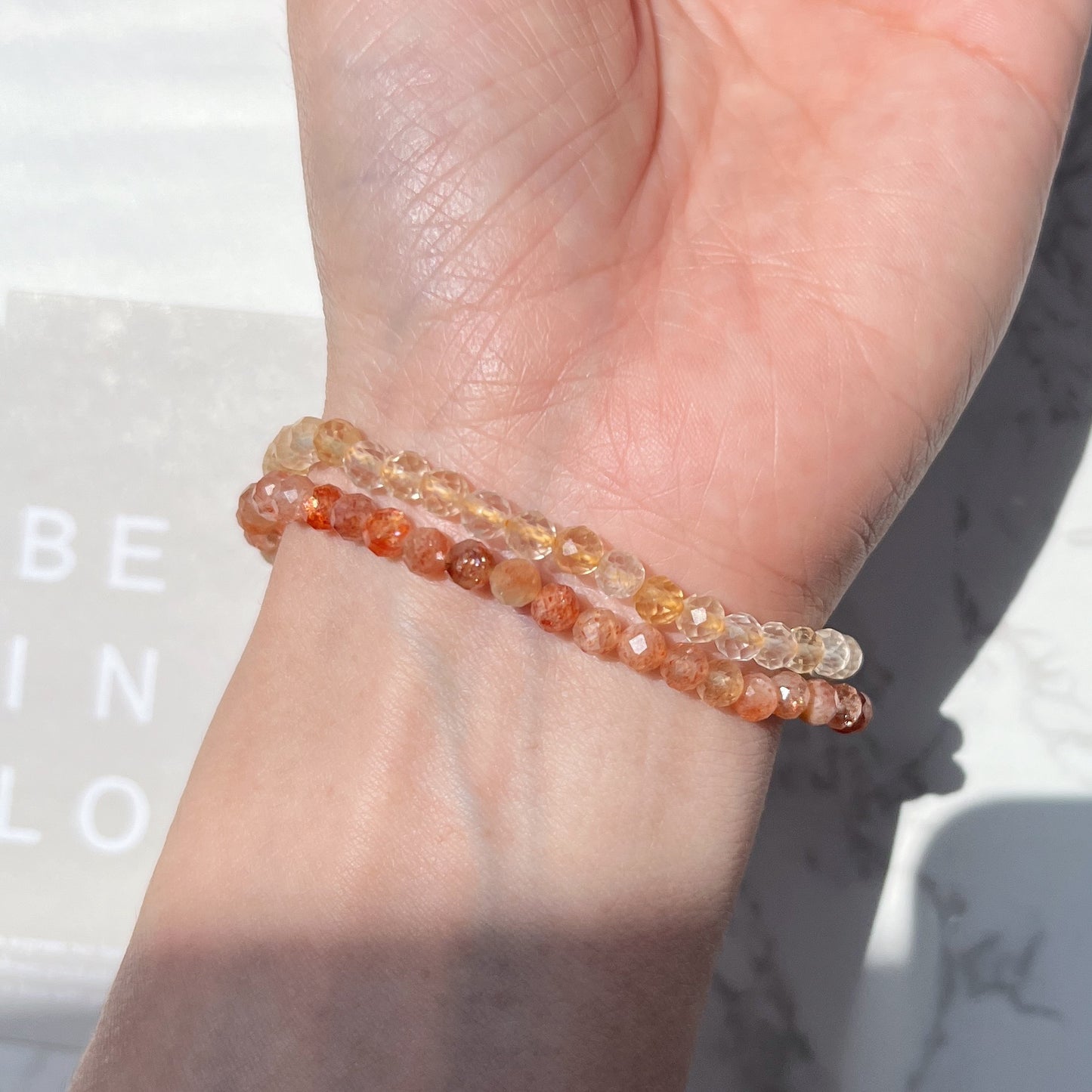 Sunstone Facet Bracelet 4mm (SS-BR4-03)