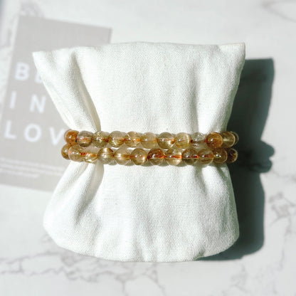 Golden Rutilated Quartz bracelet 7mm