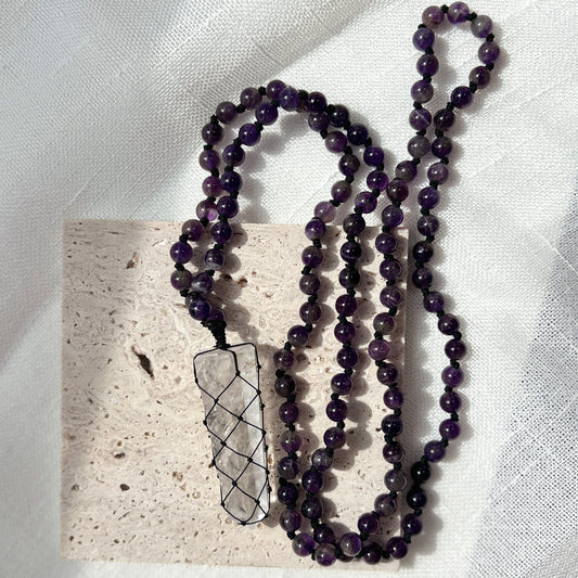 Amethyst Mala Necklace 紫水晶