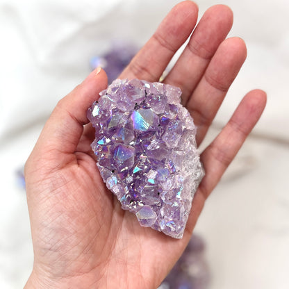 Amethyst Aura cluster 天使光紫水晶