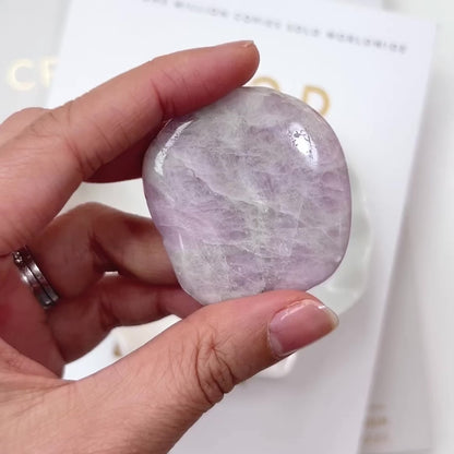 Kunzite Palm stone