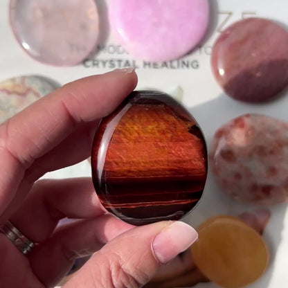 Red Tiger’s Eye Palm Stone