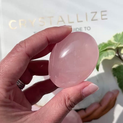 Rose Quartz Palm Stone