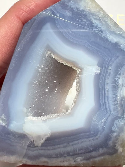 Blue Lace Agate Druzy Point 藍紋瑪瑙