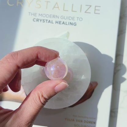 Rose Aura Quartz sphere 2cm