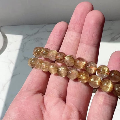 Golden Rutilated Quartz bracelet 7mm