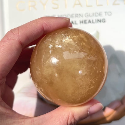 Honey Calcite Sphere (HC-001)