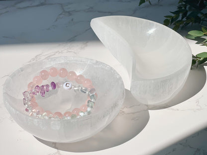 Selenite Moon Bowl