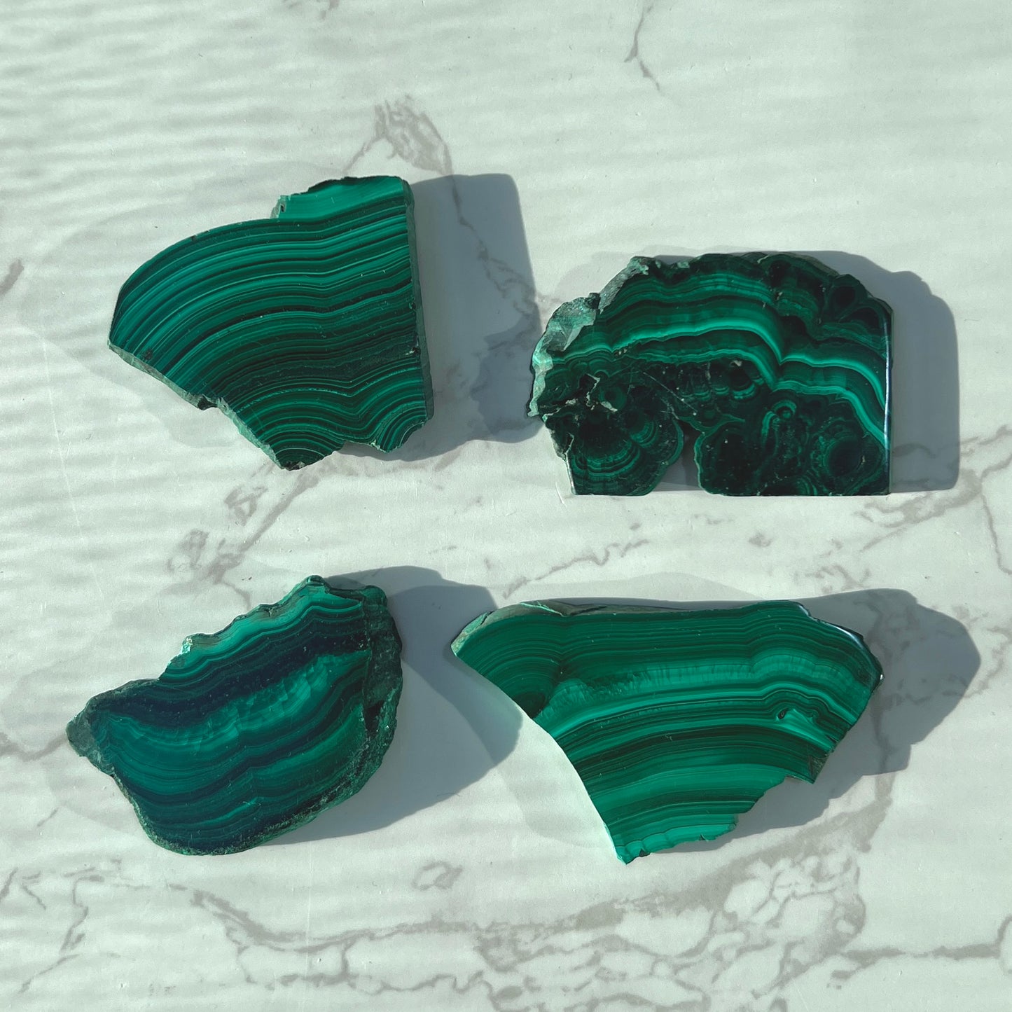 Malachite polished slice 5-6cm (MAL-S001)