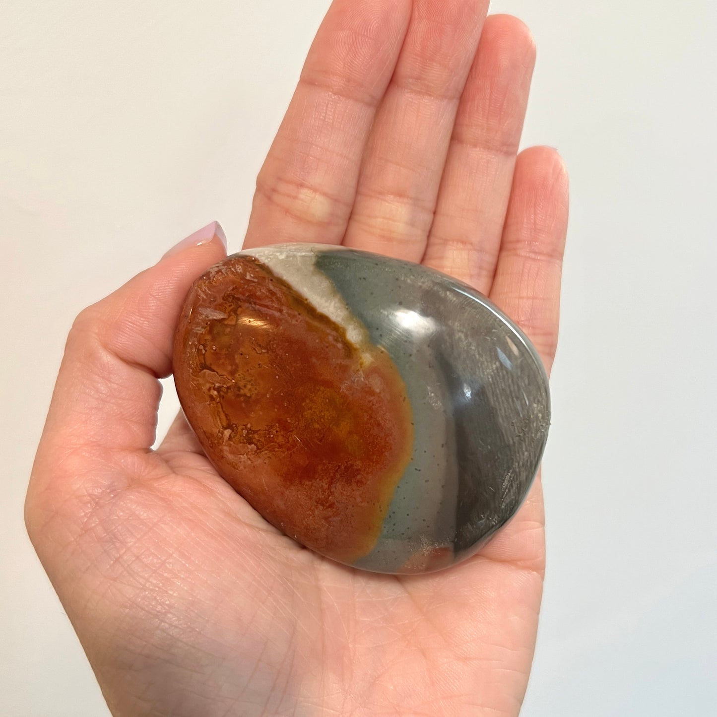 Polychrome Jasper Palm Stone (PJ-004)