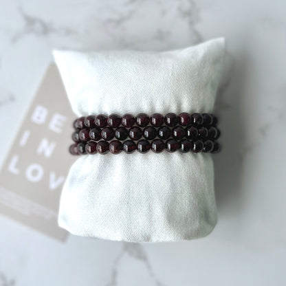 Garnet Bracelet 6mm