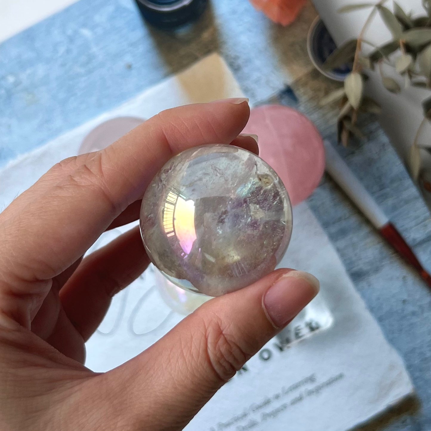 Angel Aura Quartz Sphere