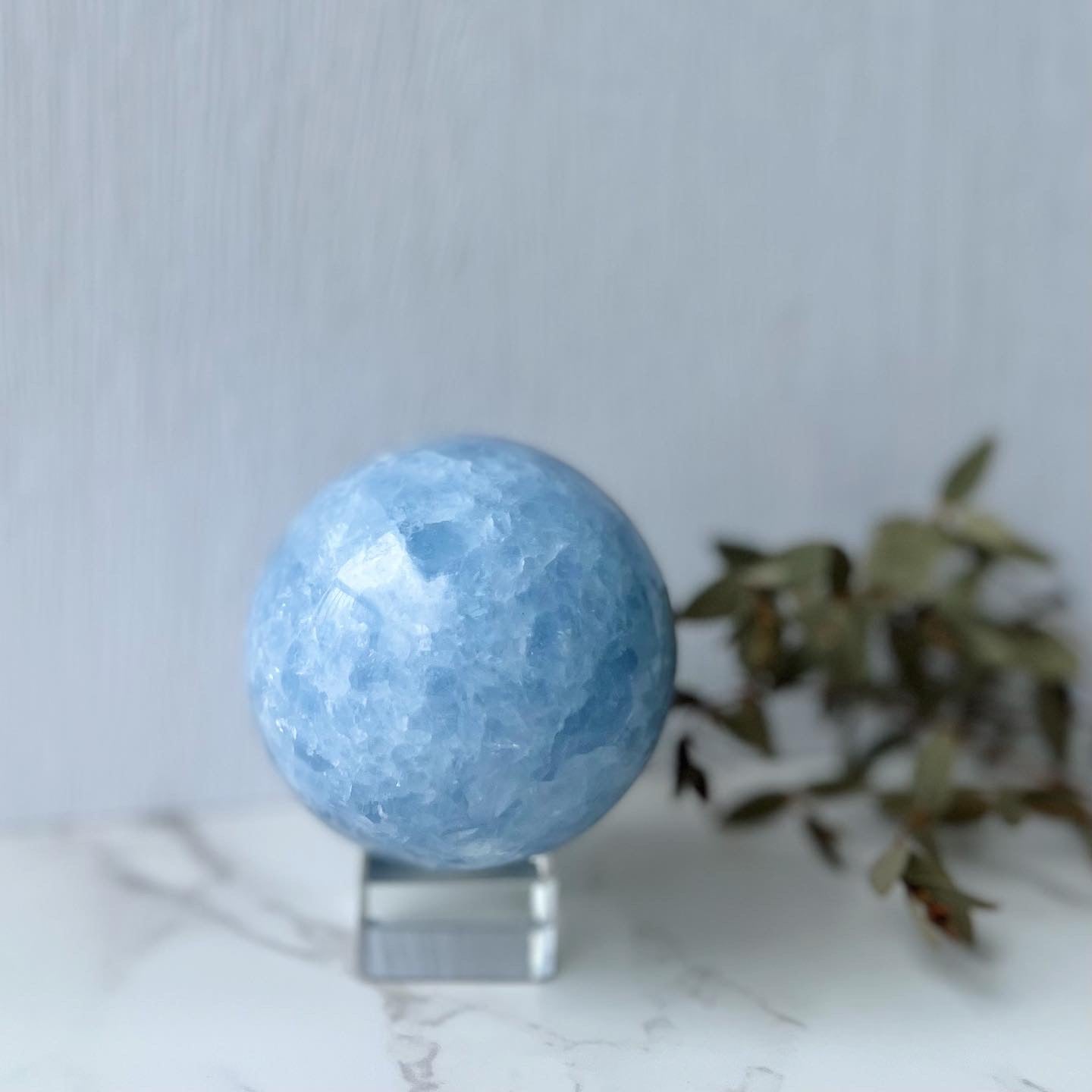 Blue Calcite Sphere (BC-001)